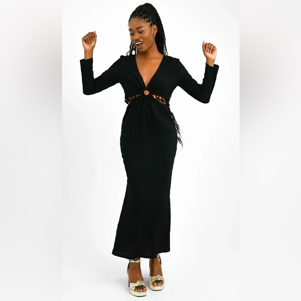 Never Fully Dressed Black Long Sleeve Dress - Picture 2 of 8